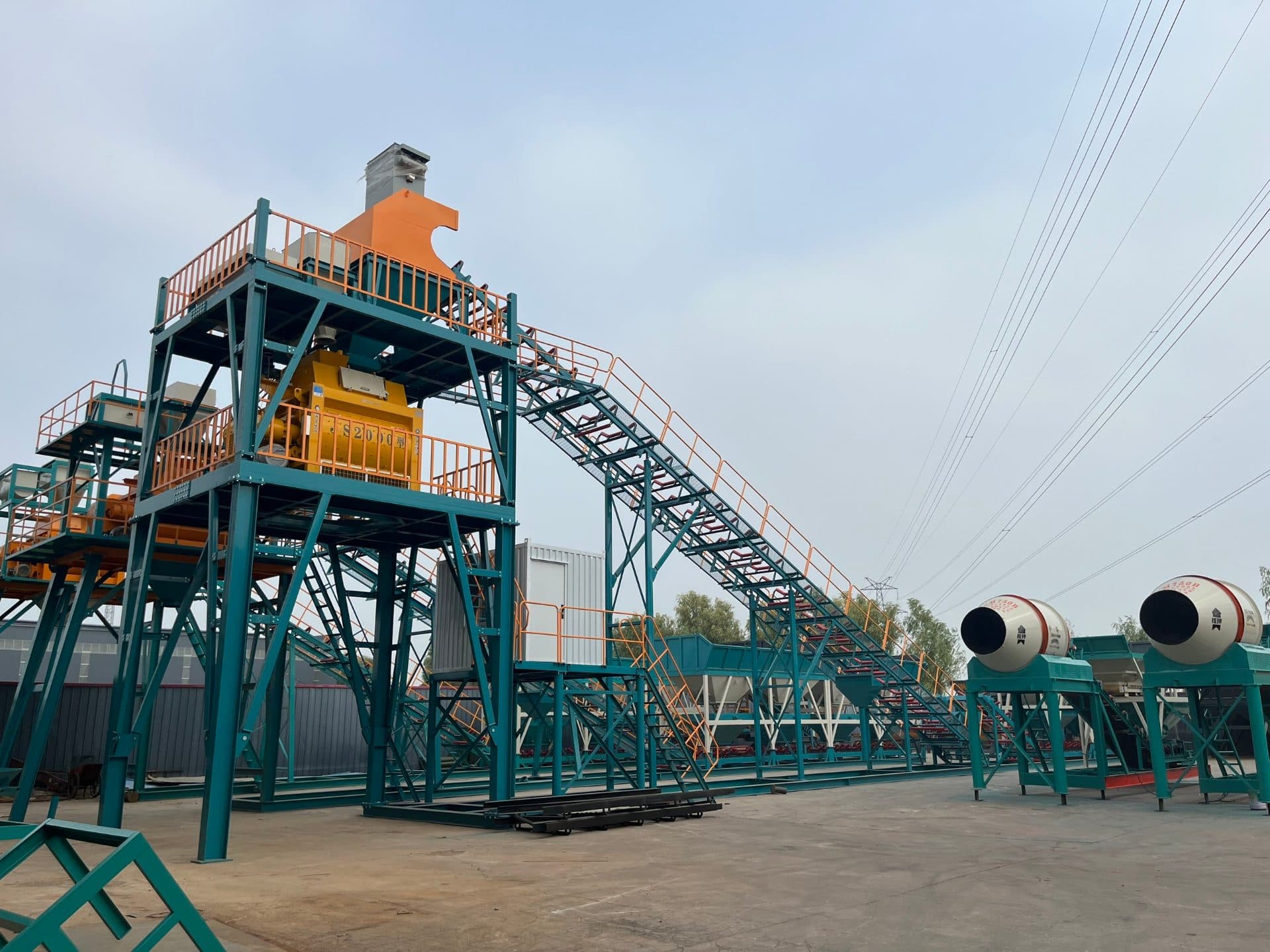 MHZS120 poydevor ishlari kamaytirilgan modulli beton zavodi