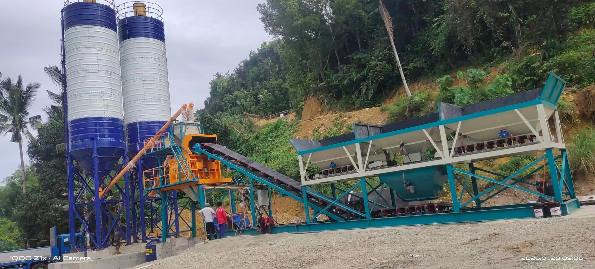 MHZS60 poydevor ishlari kamaytirilgan modulli beton zavodi